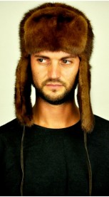 Mink fur hat - russian style